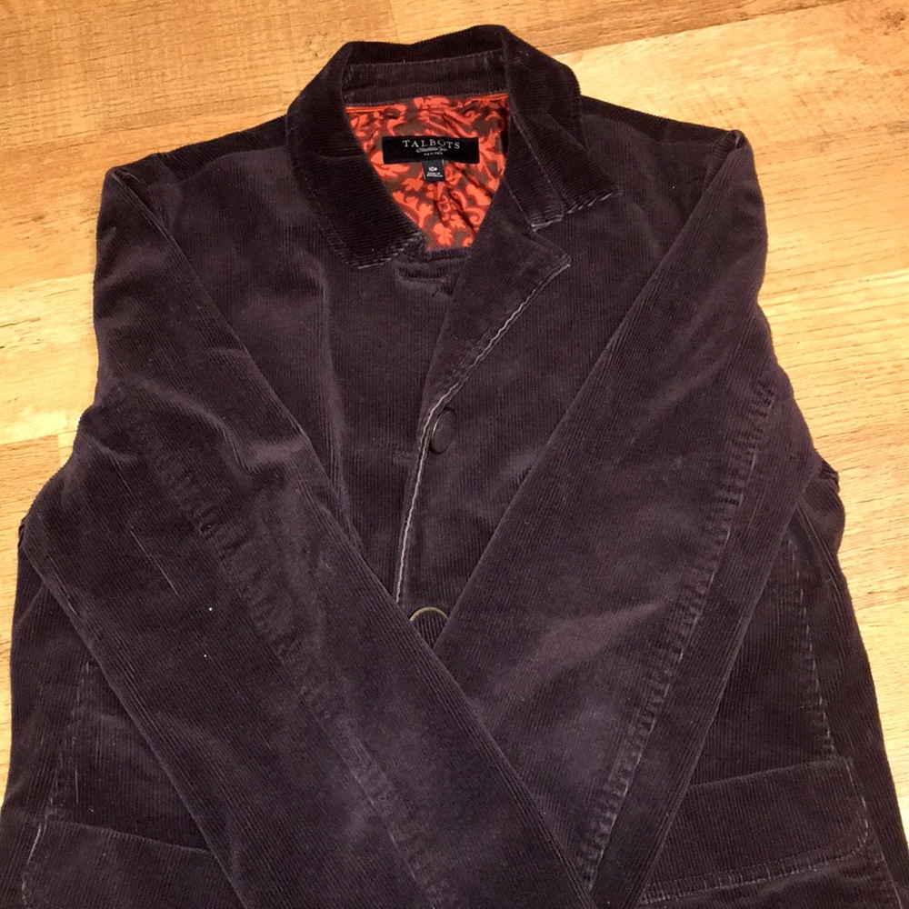 A brown coat from Talbots.